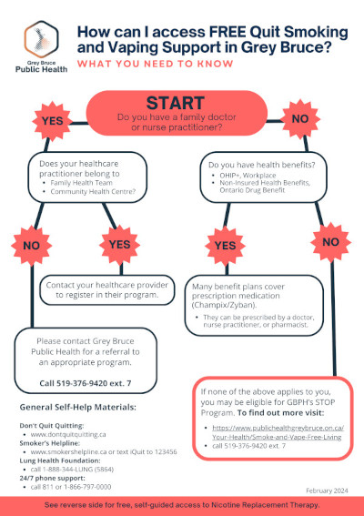 Grey Bruce Cessation Flowchart